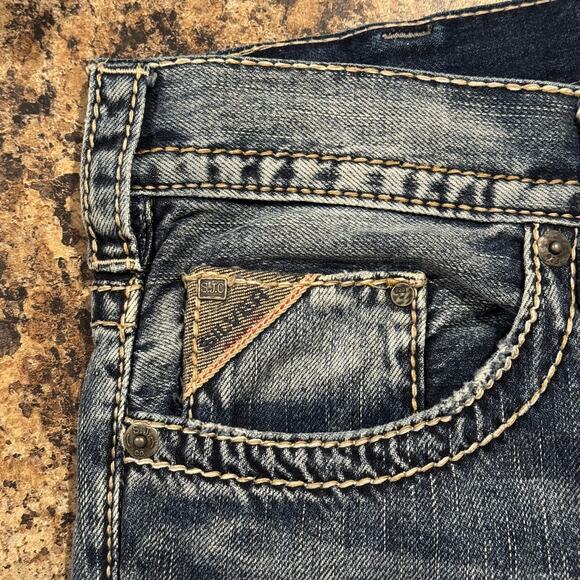 Silver Mens Jeans Zac Surplus Relaxed Straight 925 Series Flap Pocket Blue 34x32 - Picture 6 of 9